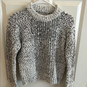 Calvin Klein Jeans Black and White Cowl Neck Sweater